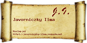 Javorniczky Ilma névjegykártya